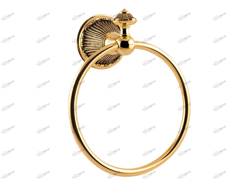 230073.A000.12 Кольцо для полотенца диаметром 165 мм Золото 24К с черной патиной Mestre Versailles