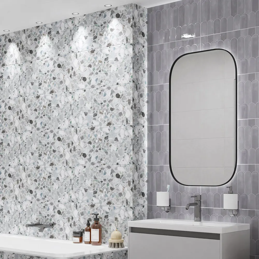 Настенная плитка Azori Mozart Granito 31.5x63 см 1.79 м² матовая цвет серый STLM-2064577