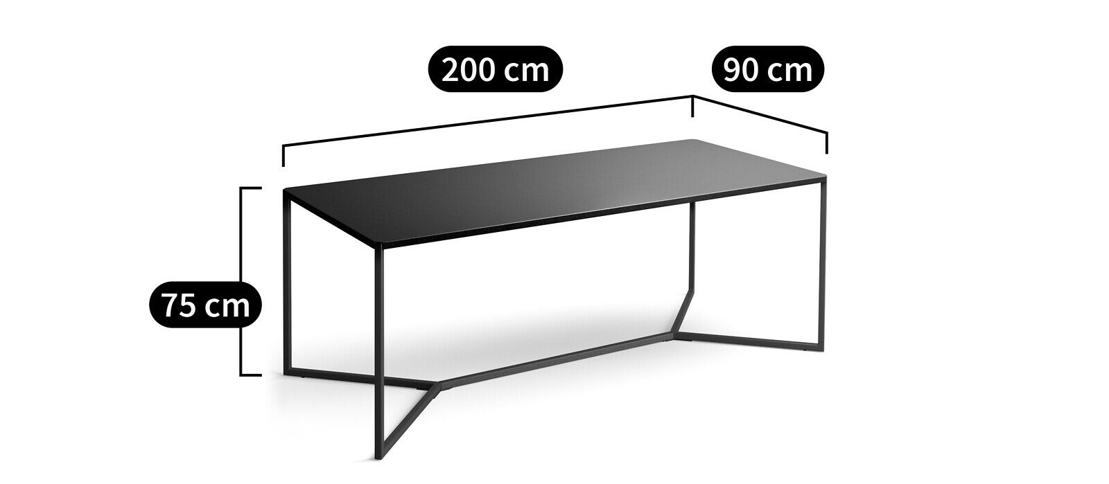 Прямоугольный металлический стол AMPM Romy ARCH-00136905 - Вид №3