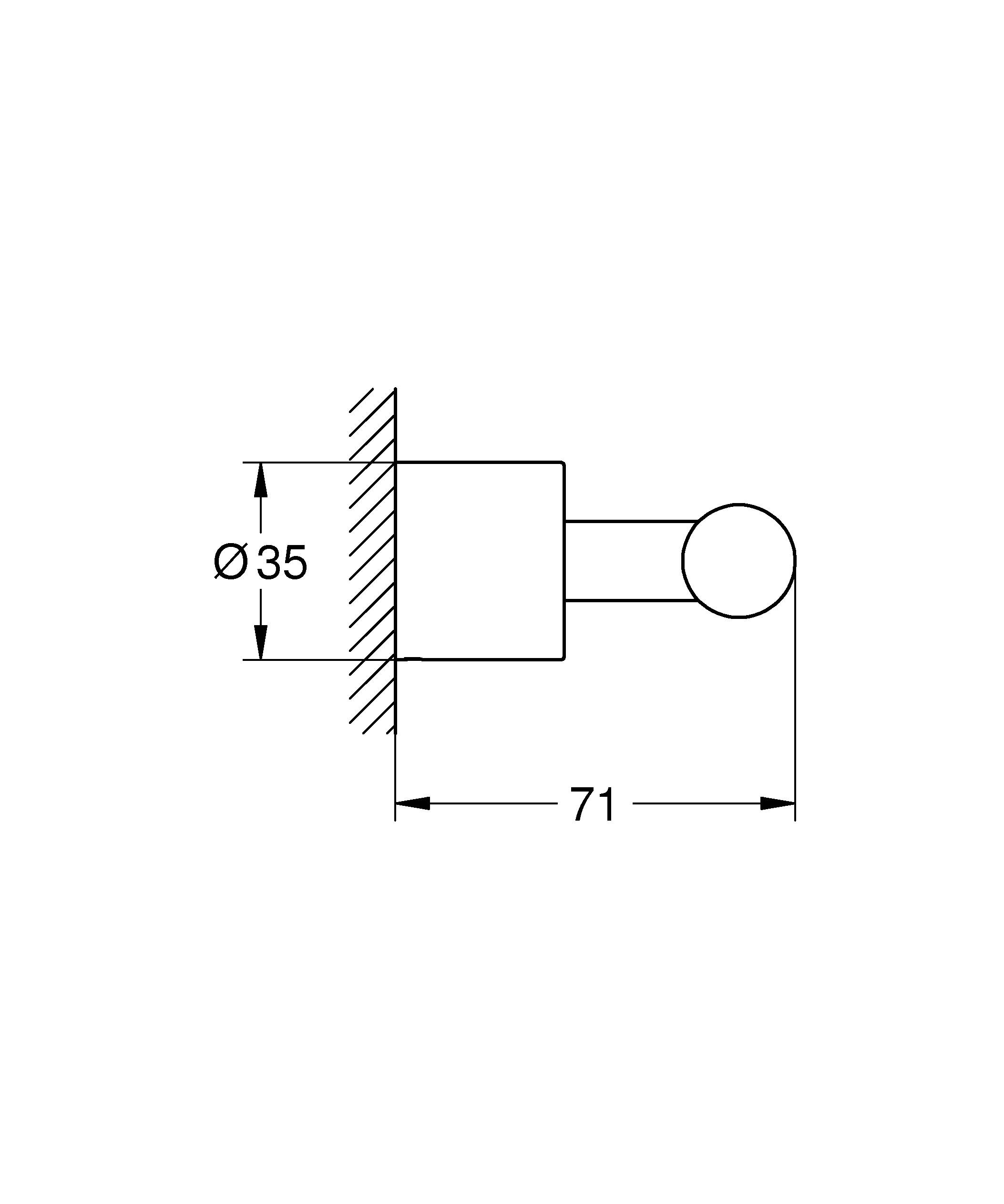Крючок для одежды GROHE Atrio New, суперсталь (40312DC3) - Вид №1