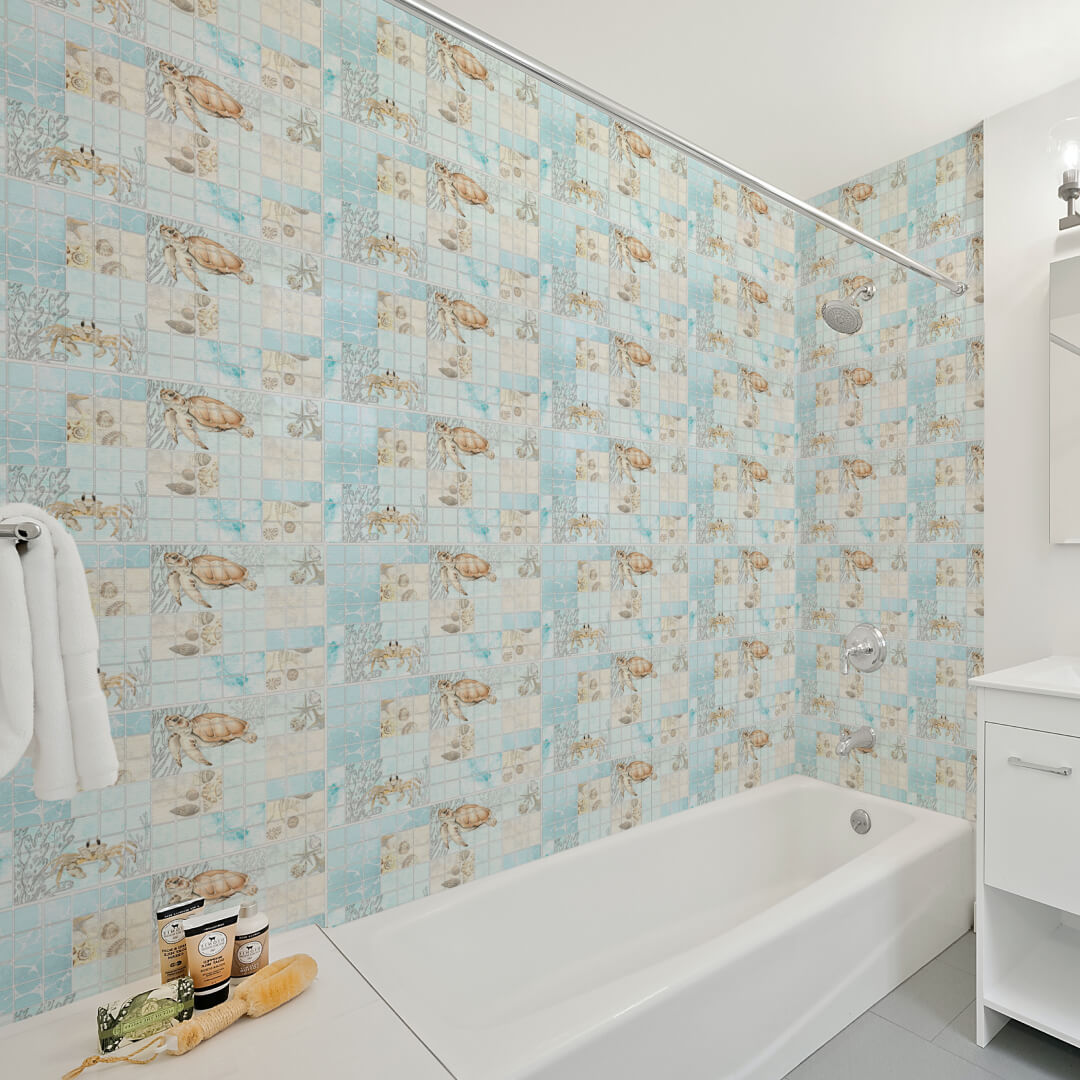 Панель ПВХ 0,2 мозаика «Морская фауна» Stella STSR-732 - Вид №1