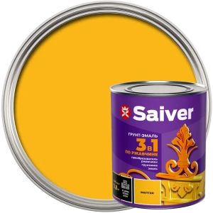 Грунт-эмаль по ржавчине 3 в 1 Saiver гладкая цвет желтый 0.8 кг 83402828 STLM-2011979
