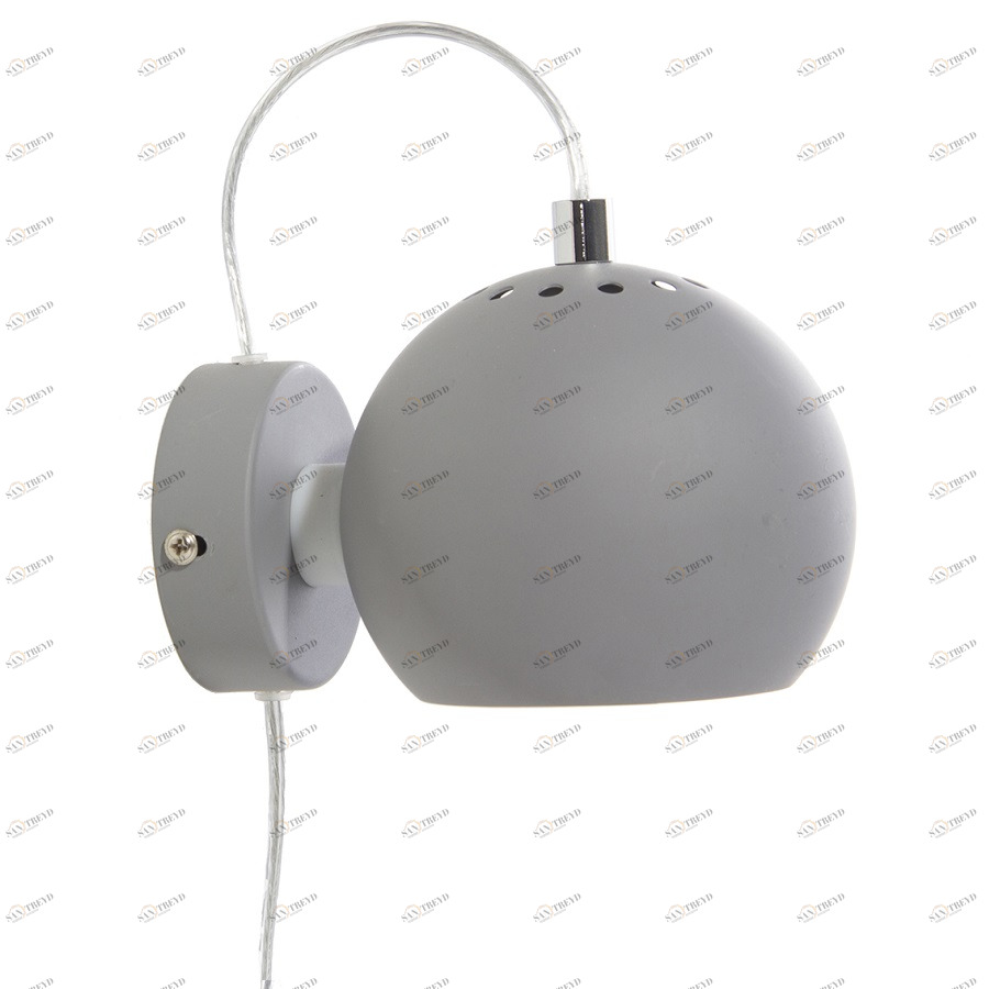 Бра светло-серое матовое 10х16х12 см Ball 4750_276011 FRANDSEN  00-3880803 Серый 