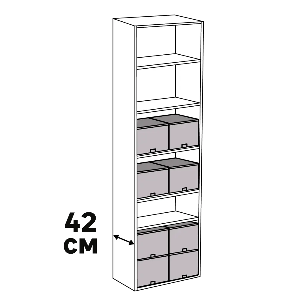 Konsensa — складная коробка для хранения 38 л, серый 89397845 STLM-1578261 - Вид №6