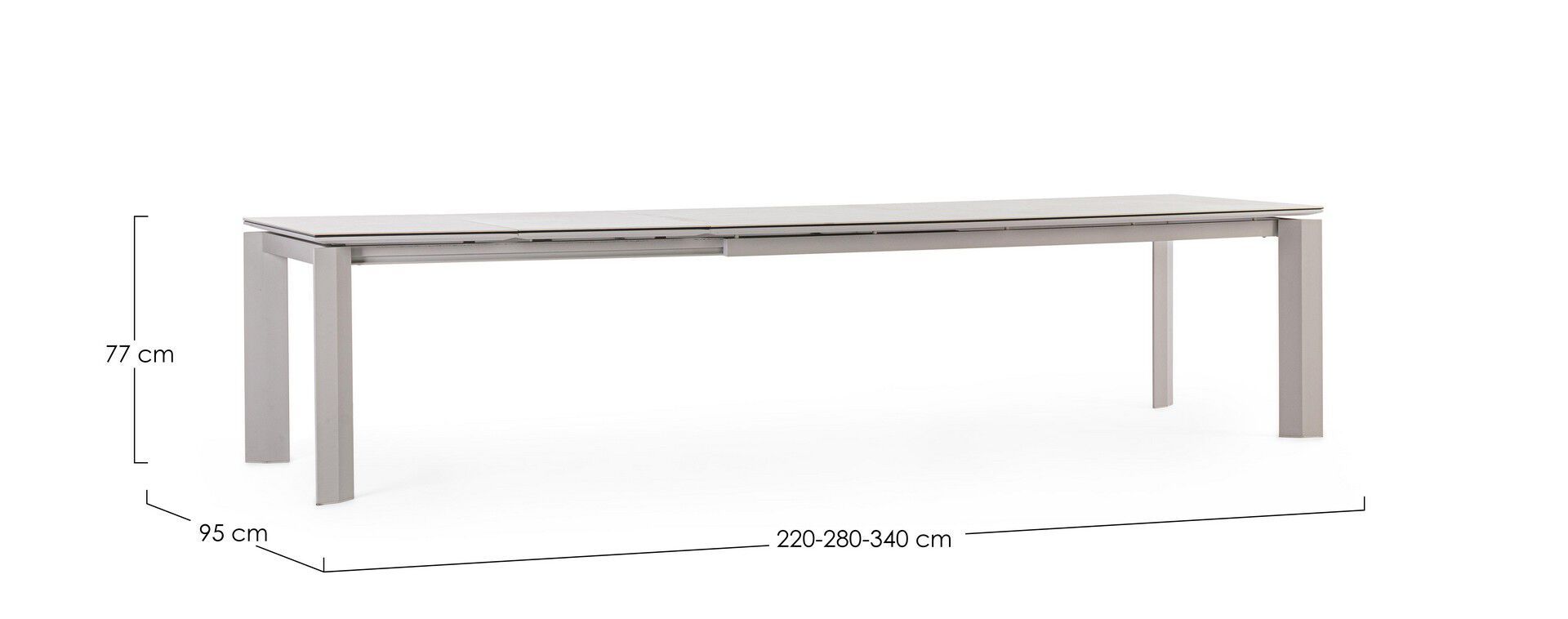 Керамический и алюминиевый садовый выдвижной стол BIZZOTTO OTAVIO ARCH-00030570 - Вид №25