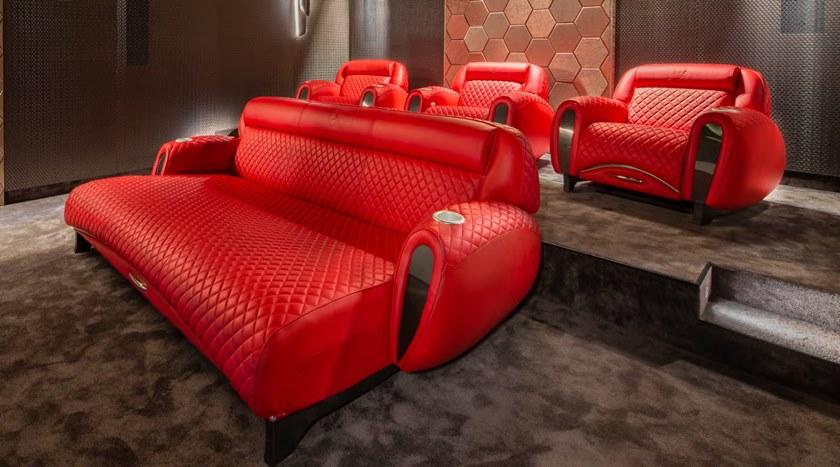 Tonino Lamborghini Casa 3-х местный кожаный диван с шезлонгом Imola sun-id-1505701 - Вид №2