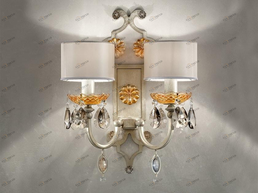 Masiero Настенный светильник из металла с кристаллами Rosemery sun-id-1373626