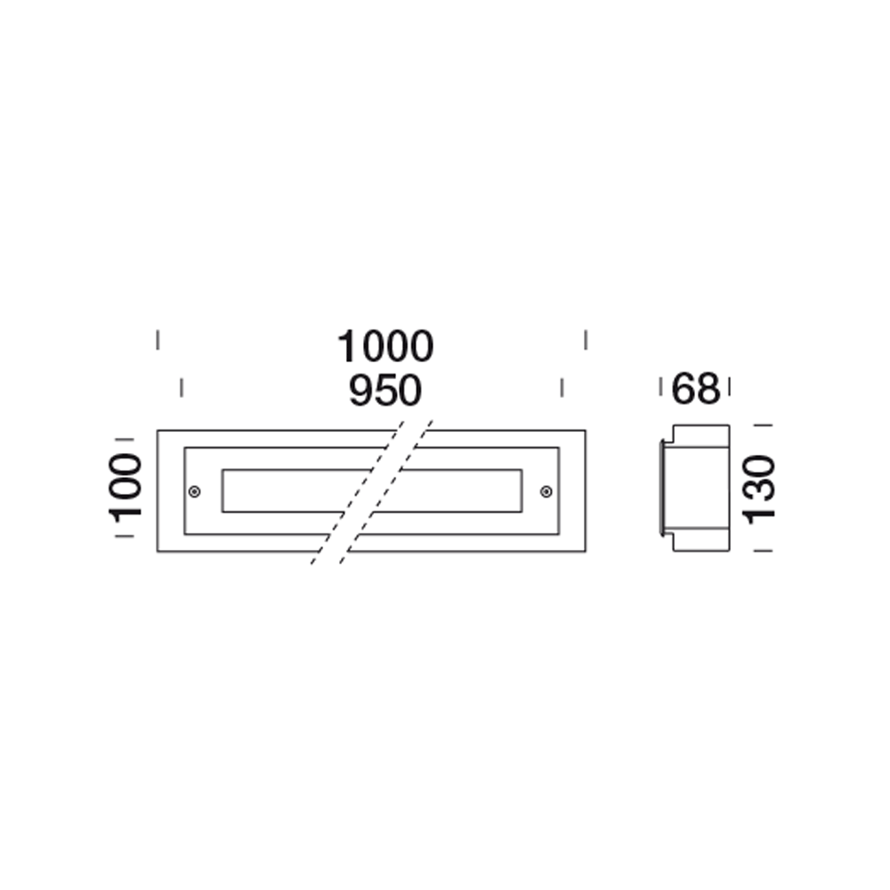 5080319 Встраиваемый в пешеходный пол Platek TETRA INCASSO 900  TETRA ВСТРАИВАЕМЫЙ 900 - LED 3000K Asymmetrical  - Вид №2