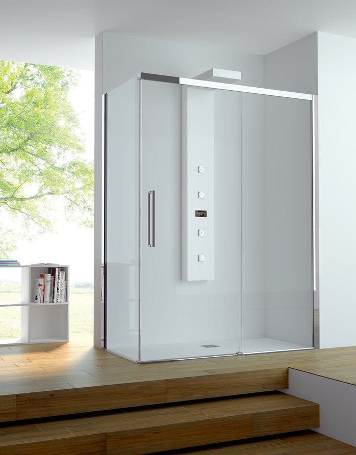 Алюминиевая и стеклянная угловая душевая кабина с раздвижной дверью CSA Box Doccia LIA ARCH-00055694 - Вид №1