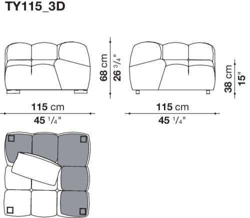 Модульный тканевый диван B&B Italia Tufty Time ARCH-00125265 - Вид №23