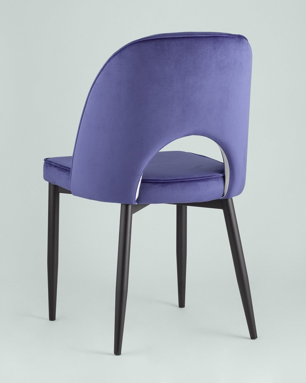 Стул со спинкой королевский синий с черными металлическими ножками "Молли" STOOL GROUP ДИЗАЙНЕРСКИЕ 00-3881921 Синий  - Вид №3