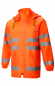 65807 Куртка-ветровка с СВП оранжевая  Непромокаемая спецодежда  размер 52-54/170-176