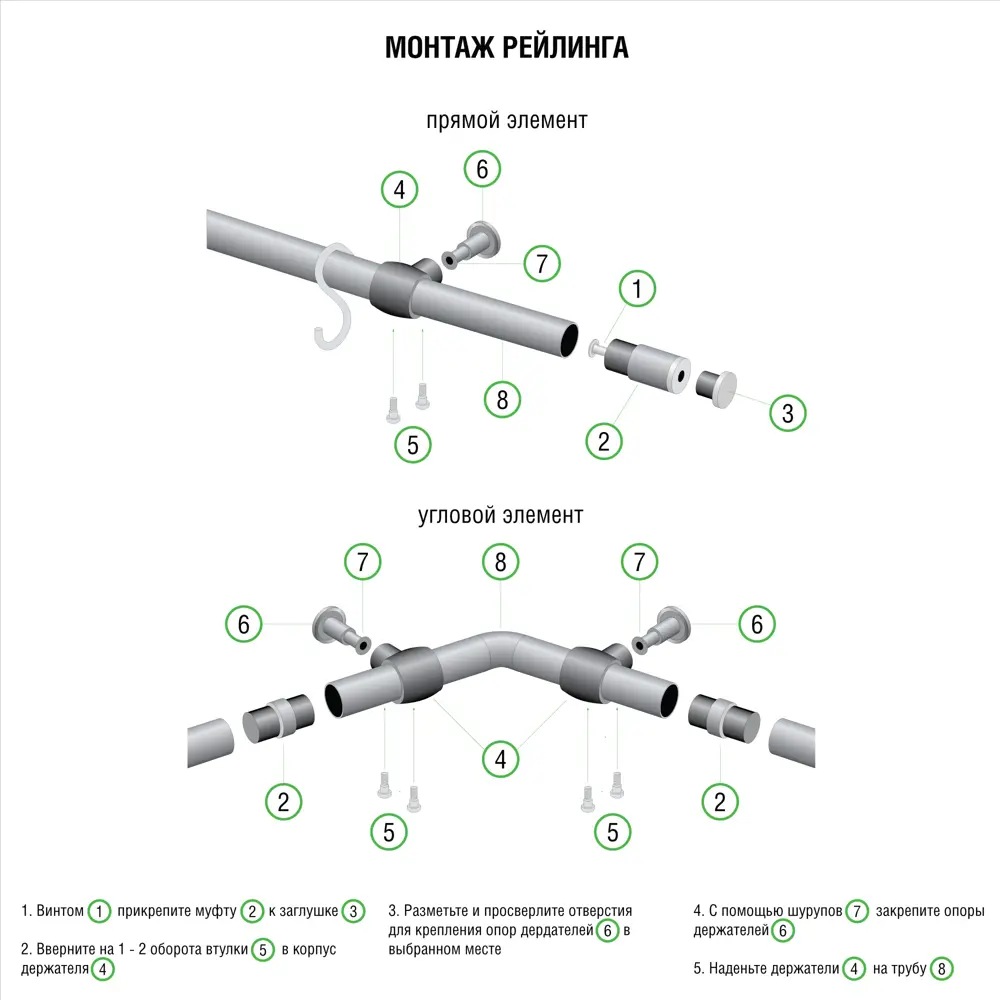 Рейлинг с креплениеным комплектом Delinia 1000х40х35 мм цвет хром 15873630 STLM-2038792  - Вид №1