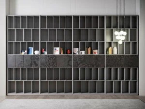 Capo d’Opera Модульный лакированный открытый книжный шкаф Ateneo