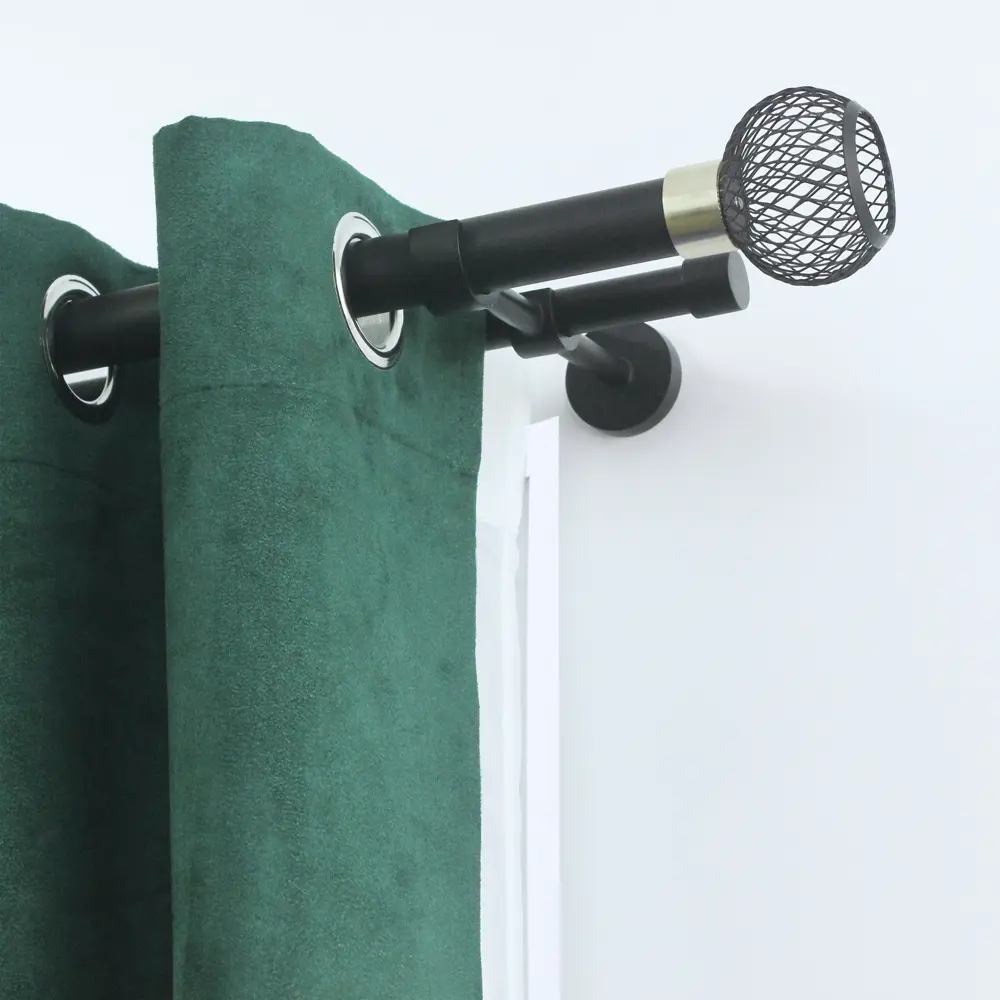 INSPIRE Glama — двухрядный карниз для штор 200-360 см черный 84407315 STLM-0049484 - Вид №4