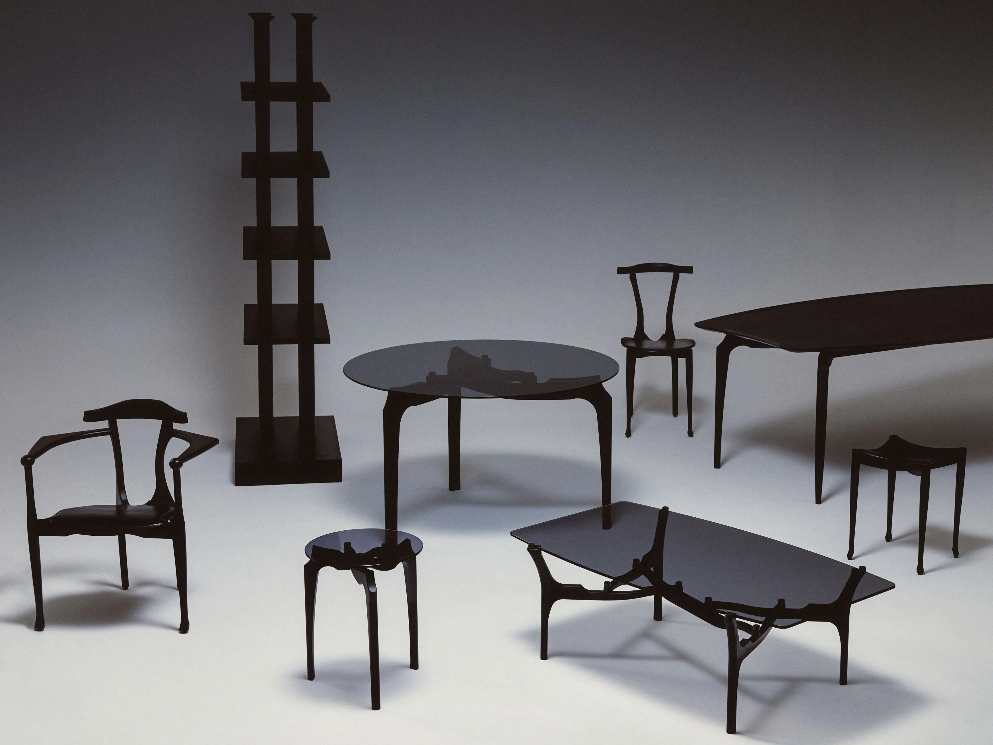 Круглый деревянный и стеклянный обеденный стол BD Barcelona Гаулино ARCH-00049099 - Вид №7