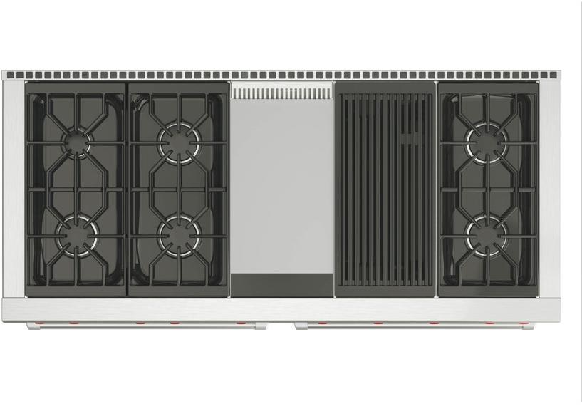 Wolf Профессиональная отдельно стоящая кухня из нержавеющей стали Cucine professionali dual fuel Icbdf604cf  - Вид №1