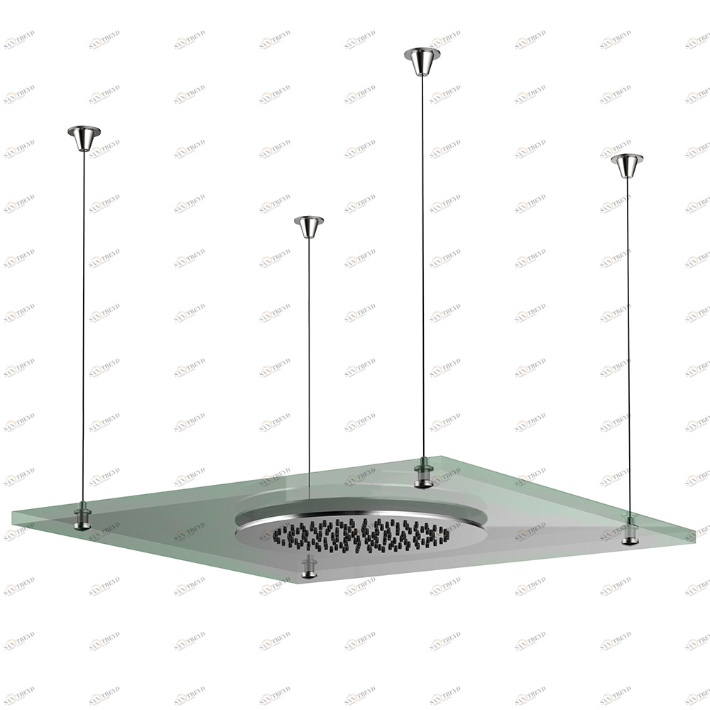 Graffio Квадратная лейка душа 450 × 450 мм, подключение к потолку. CR001 
