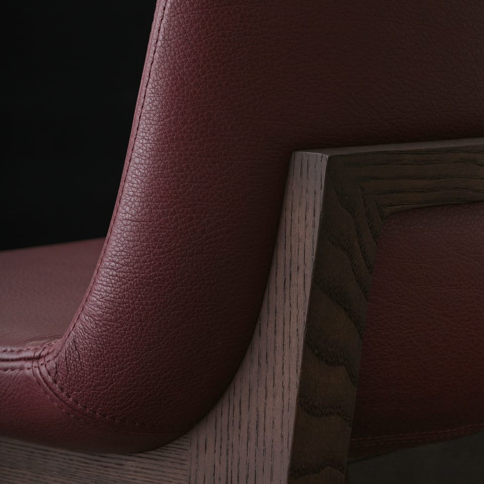 Высокий кожаный стул с подставкой для ног Poliform Ventura ARCH-00020447 - Вид №1