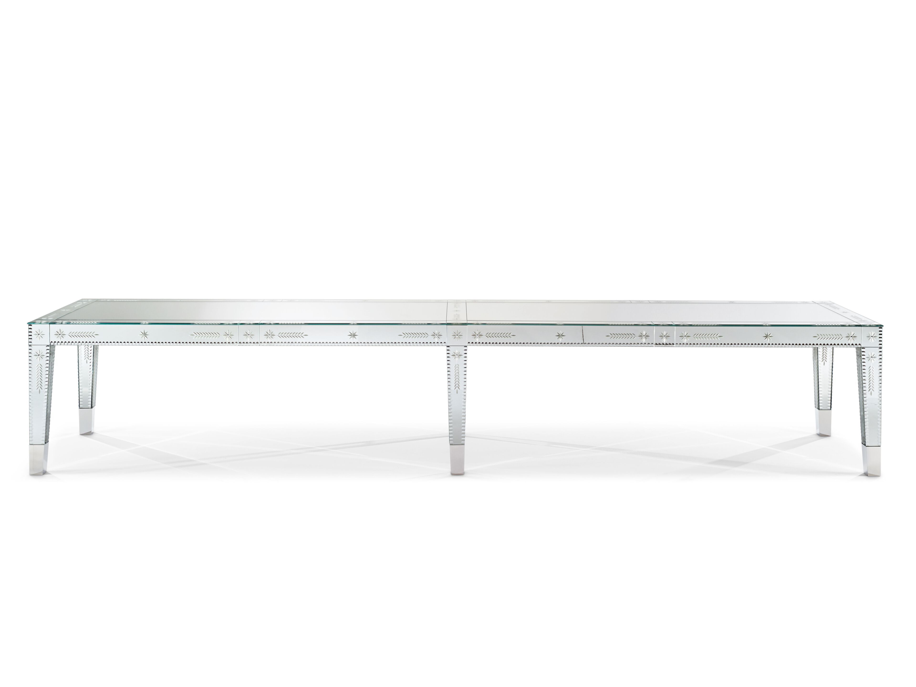Прямоугольный стол из дерева и стекла ARTE VENEZIANA TIMELESS ARCH-00084341
