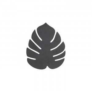 990074 NUPO black подстаканник лист монстеры 14х12 см, толщина 1,6мм;LIND DNA