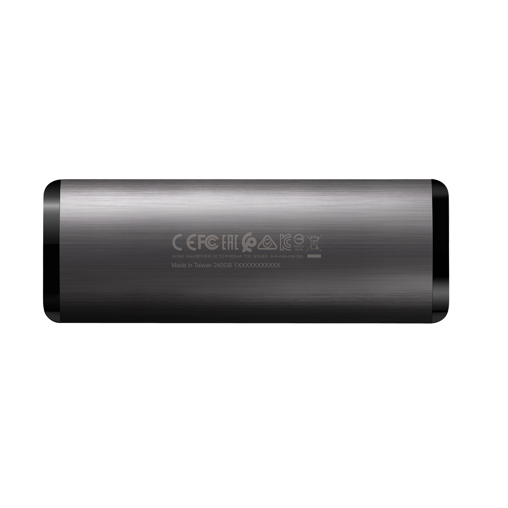 ASE760-1TU32G2-CTI 1tb se760 external ssd usb 3.2 gen2 type-c, r1000/w1000, titan-gray ADATA Santreyd  - Вид №1