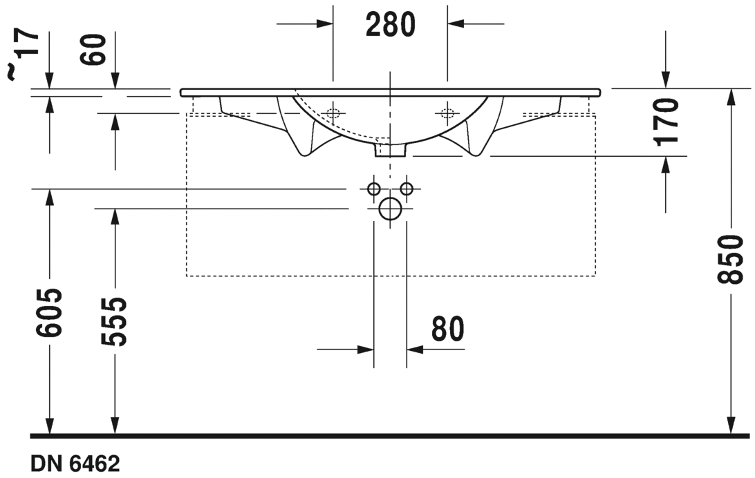 0499100000 Подвесная раковина настенная овальная Duravit Darling New белая - Вид №7
