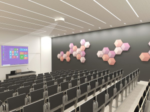 Звукопоглощающая модульная панель из полиэфирного волокна