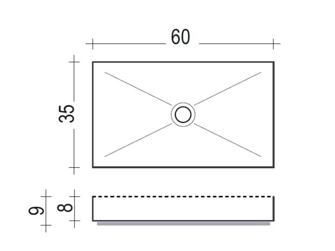 Один металлический прямоугольный умывальник Moab Industrial Line ARCH-00145183 - Вид №3