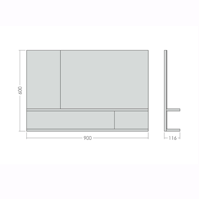 Зеркало настенное с полкой коричневое "Комфи-1" GRAUM ДИЗАЙНЕРСКИЕ 304097 Коричневый  - Вид №2