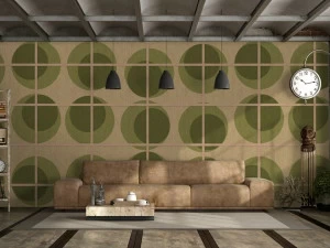 Baboon Моющиеся геометрические виниловые обои Pattern