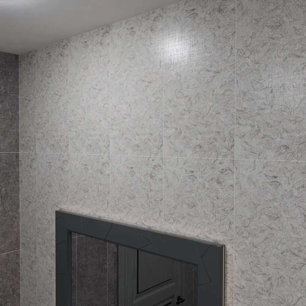 Настенная плитка Axima Лац Флора 30x60 см 1.62 м² матовая цвет светло-серый STLM-2210843