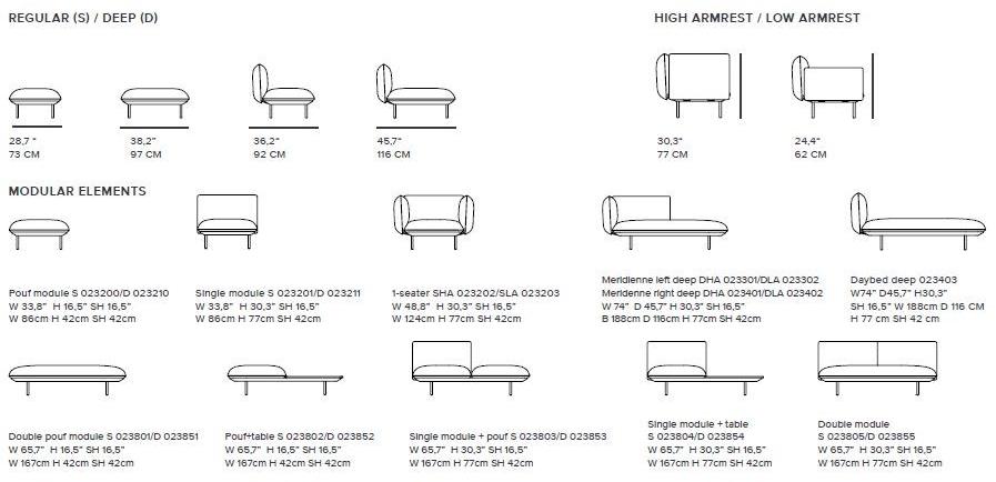TRIBÙ Модульный угловой садовый диван из ткани Senja sun-id-1385339 - Вид №9