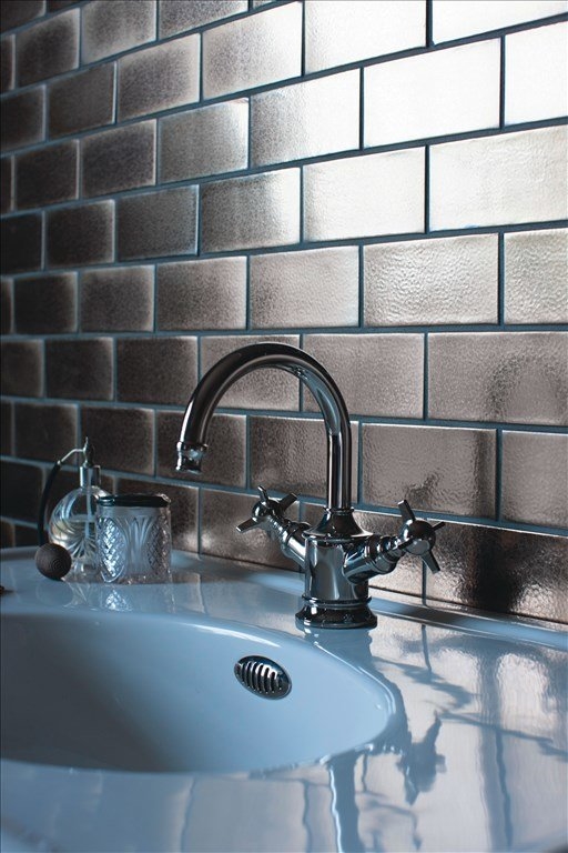 Смеситель для раковины, 1 отв, ручки - крестики, никель [ARC14] Arcade Burlington ARC14 - Вид №4