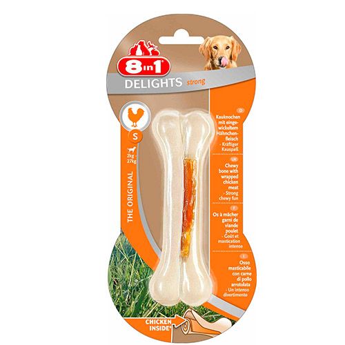 ПР0026081 Лакомство для собак DELIGHTS Strong S Косточка для чистки зубов 11см 8 in 1 8 in 1 Pets 