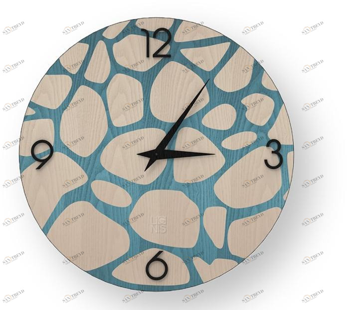 LIGNIS® Настенные часы из инкрустированного дерева Dolcevita nature 10.066 / 10.144