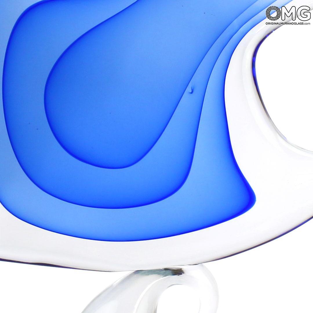 4791 ORIGINALMURANOGLASS Скульптура Абстрактная Синяя Рыба - муранское стекло OMG 43 см  - Вид №1