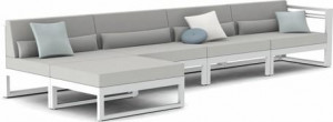 Concept 4 белый текстиль белый слева Manutti Fuse
