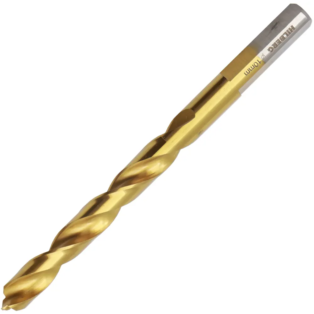 Сверло спиральное по металлу Hilberg CO100 10x133 мм HSS-Co 89387105 STLM-1563786