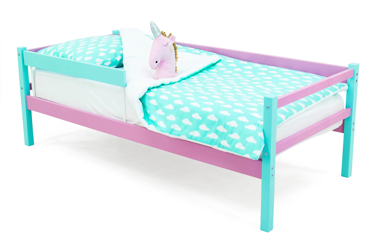 Детская кровать-тахта Svogen мятная, лаванда БЕЛЬМАРКО  326827 Голубой;розовый Santreyd  - Вид №1