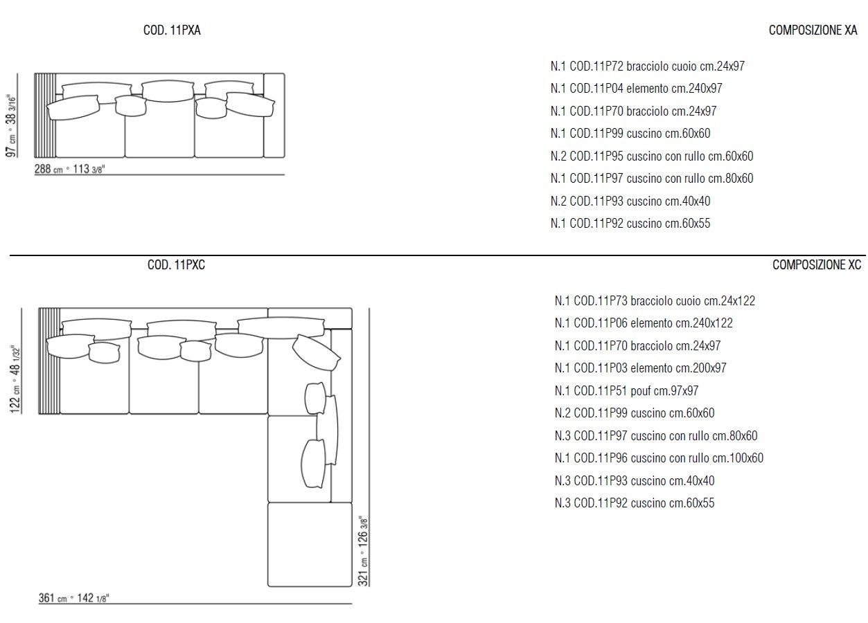 Секционный тканевый диван с отсеком для хранения Flexform Lightpiece ARCH-00062722 - Вид №5