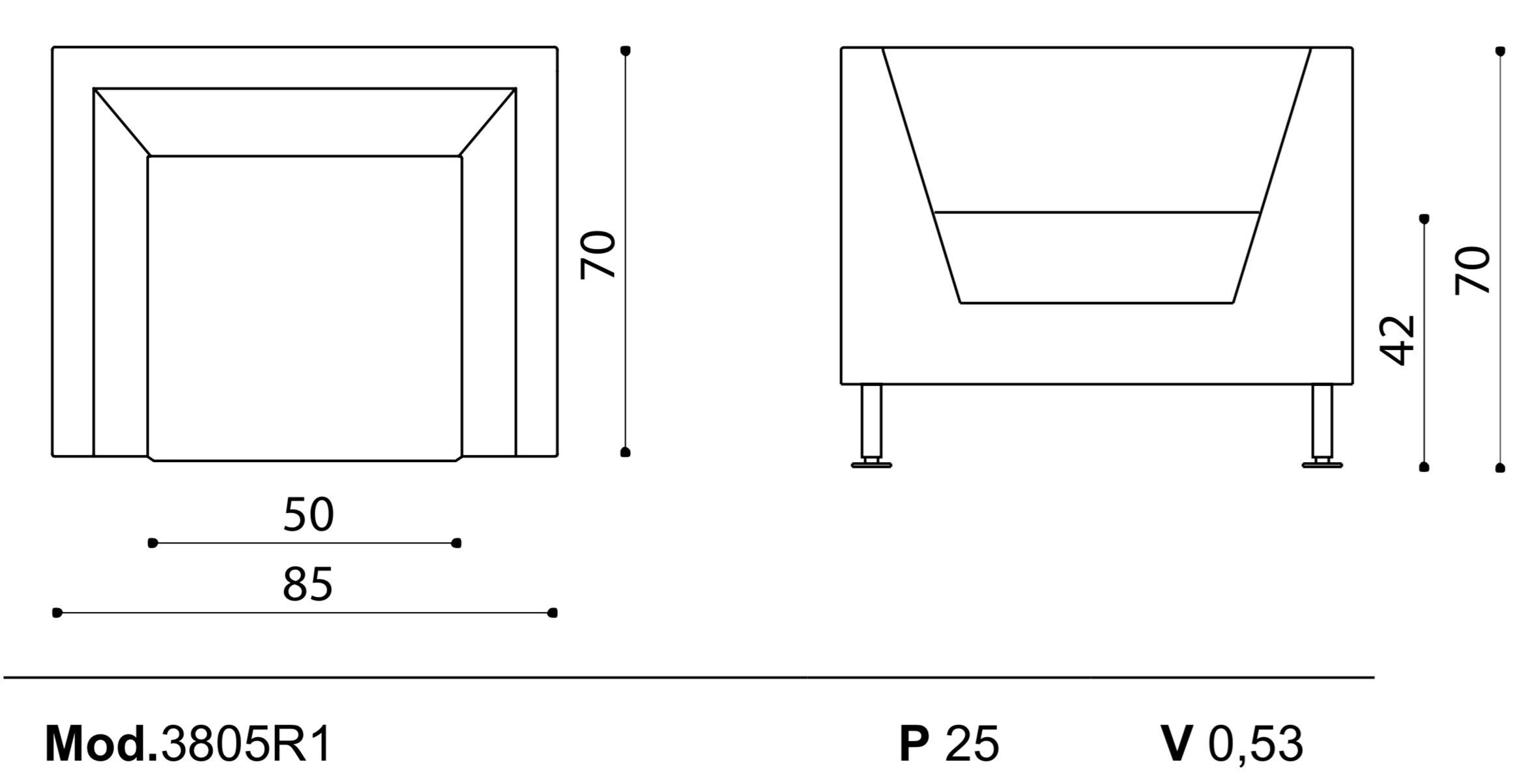 Кожаное кресло с подлокотниками Ares Line ARCH-00006817 - Вид №6