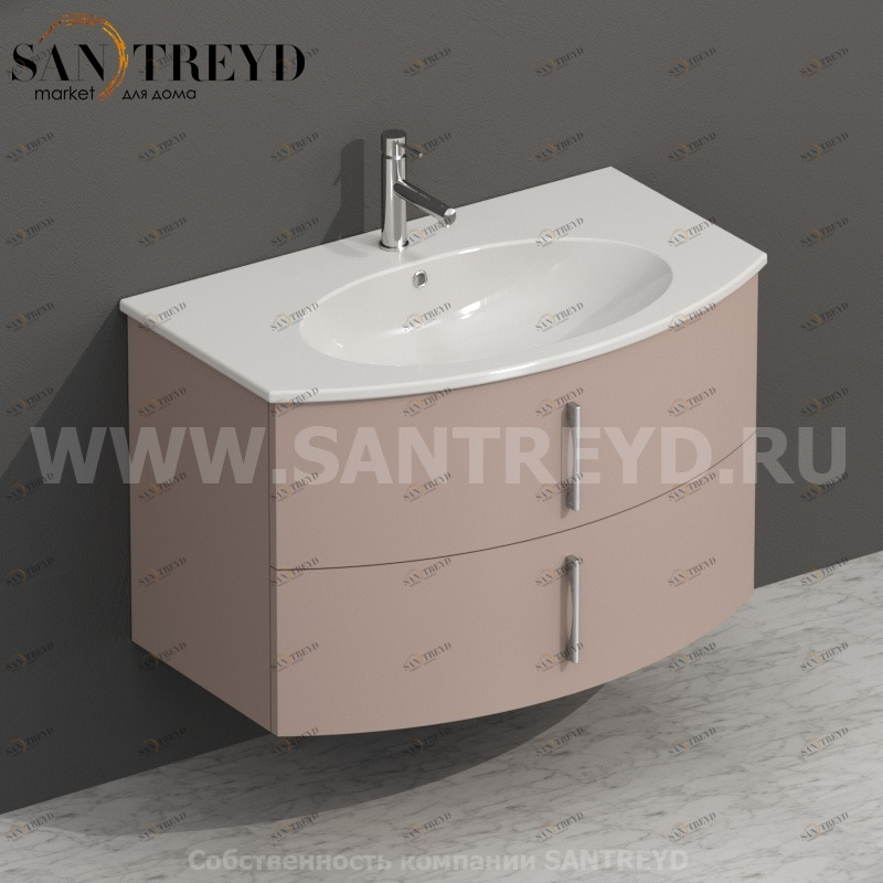 MDMC80Y137 Тумба с двумя ящиками 78 см розовая Globo 4ALL Италия Ceramica Globo