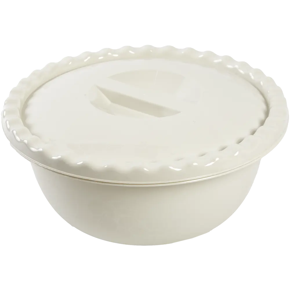 Миска круглая с крышкой 5 л, цвет белый 82407710 STLM-2166414 Santreyd 