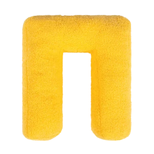 Декоративная подушка Буква П 20×40 см жёлтая 89428281