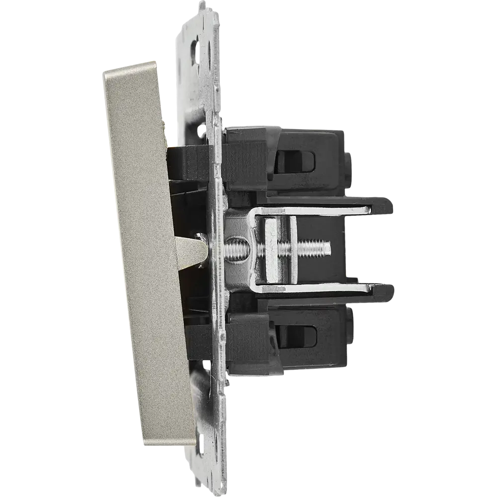 Выключатель встраиваемый IEK Brite 2 клавиши цвет сталь 87761737 STLM-2064162 - Вид №3