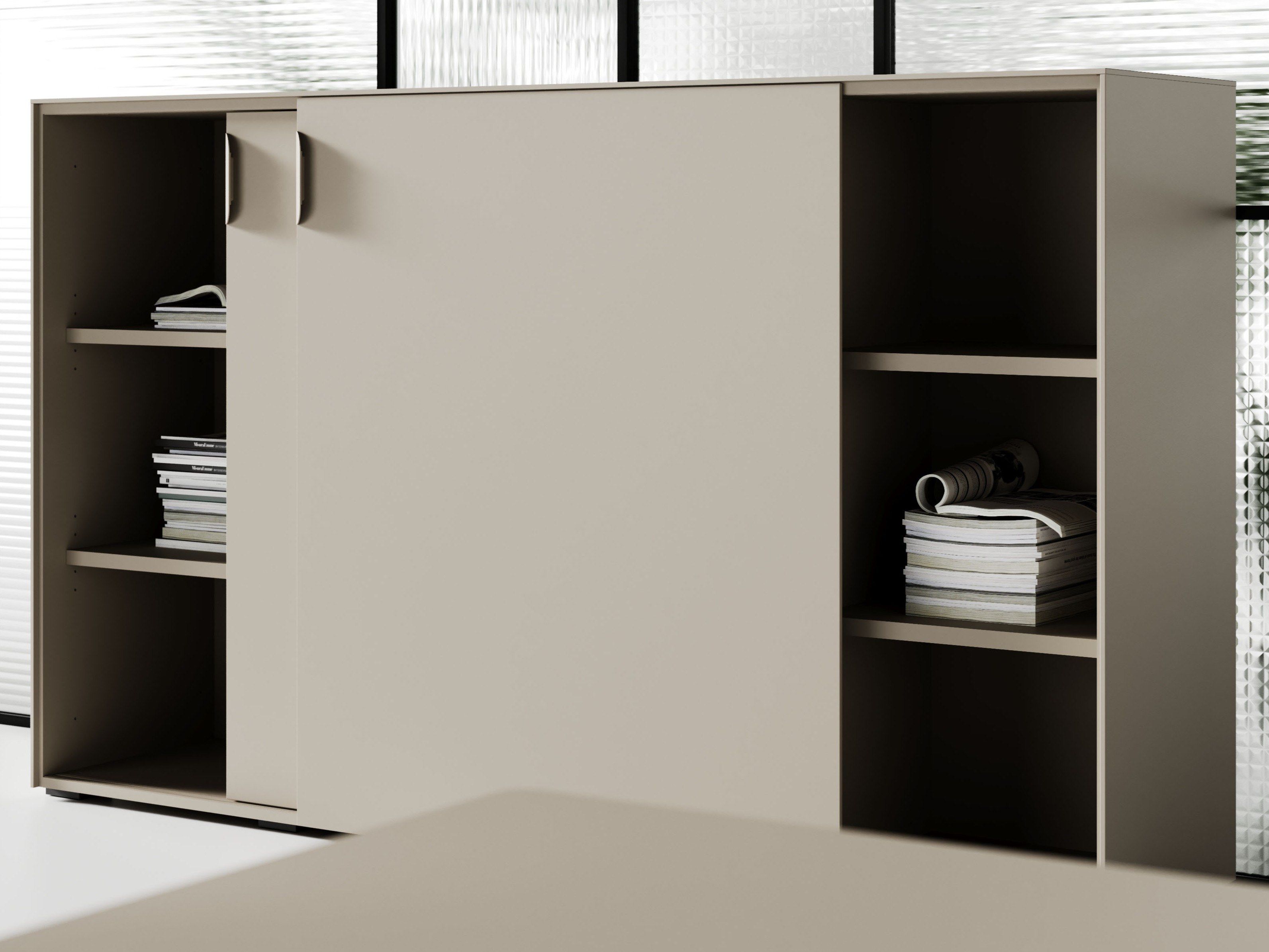 Модульный металлический офисный шкаф с раздвижными дверями Las Mobili Fil Rouge ARCH-00052223