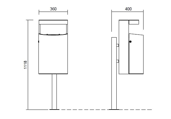 Наружная стальная стойка для мусора Studio Città BOB ARCH-00069763 - Вид №2