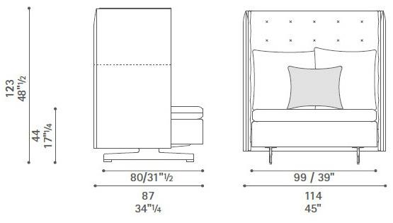 Poltrona Frau Диван с высокой спинкой La collezione - divani e poltrone sun-id-1429752 - Вид №13