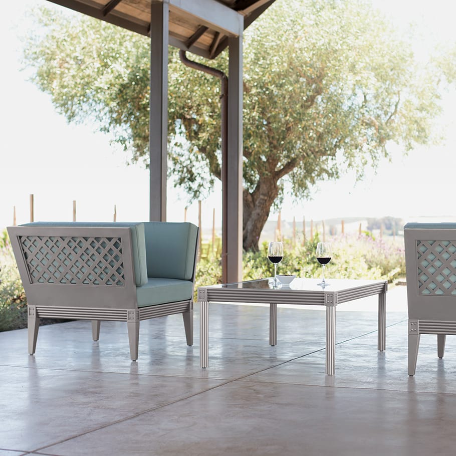 Алюминиевое клубное кресло с подлокотниками JANUS et Cie Quadratl ARCH-00135143 - Вид №5